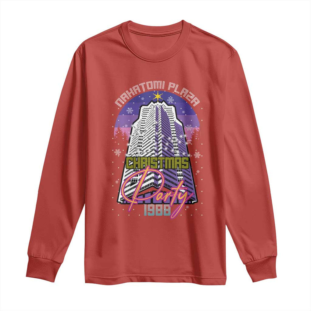 Nakatomi Plaza Christmas Party 1988 Long Sleeve Shirt Funny 80's Movie Ugly Xmas Gift TS10 Red Print Your Wear