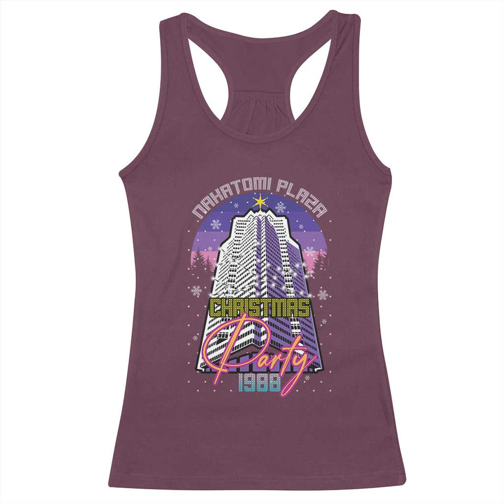 Nakatomi Plaza Christmas Party 1988 Racerback Tank Top Funny 80's Movie Ugly Xmas Gift TS10 Maroon Print Your Wear