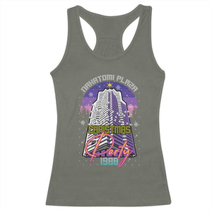 Nakatomi Plaza Christmas Party 1988 Racerback Tank Top Funny 80's Movie Ugly Xmas Gift TS10 Military Green Print Your Wear
