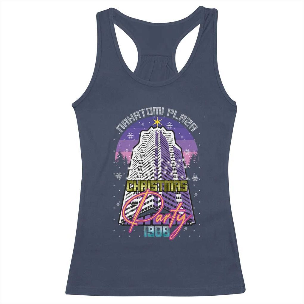 Nakatomi Plaza Christmas Party 1988 Racerback Tank Top Funny 80's Movie Ugly Xmas Gift TS10 Navy Print Your Wear