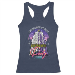 Nakatomi Plaza Christmas Party 1988 Racerback Tank Top Funny 80's Movie Ugly Xmas Gift TS10 Navy Print Your Wear