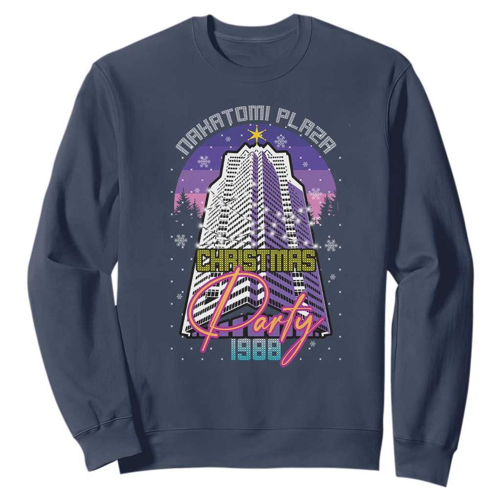 Nakatomi Plaza Christmas Party 1988 Sweatshirt Funny 80's Movie Ugly Xmas Gift TS10 Navy Print Your Wear