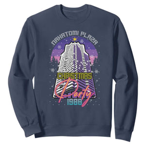 Nakatomi Plaza Christmas Party 1988 Sweatshirt Funny 80's Movie Ugly Xmas Gift TS10 Navy Print Your Wear