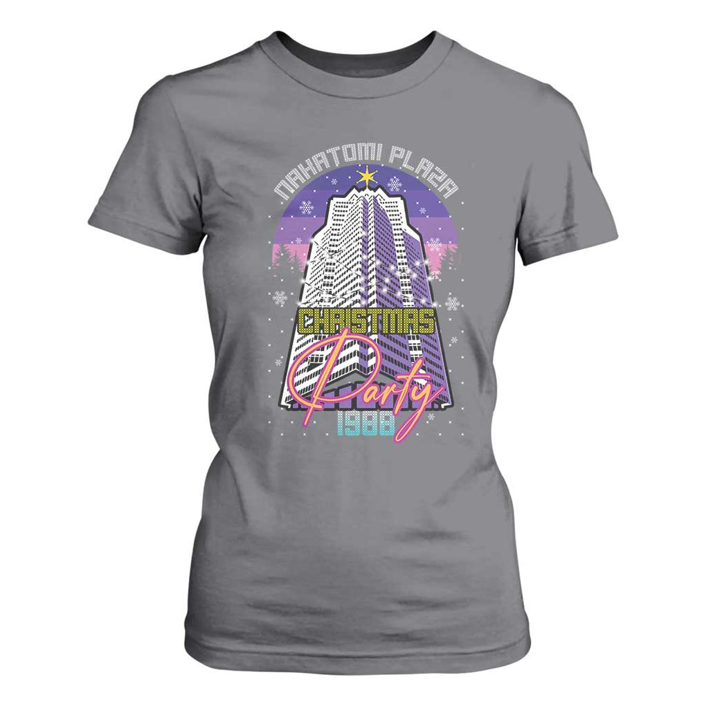 Nakatomi Plaza Christmas Party 1988 T Shirt For Women Funny 80's Movie Ugly Xmas Gift TS10 Charcoal Print Your Wear