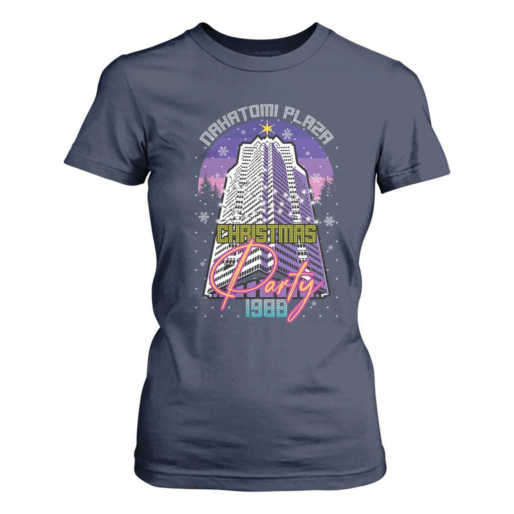 Nakatomi Plaza Christmas Party 1988 T Shirt For Women Funny 80's Movie Ugly Xmas Gift TS10 Navy Print Your Wear