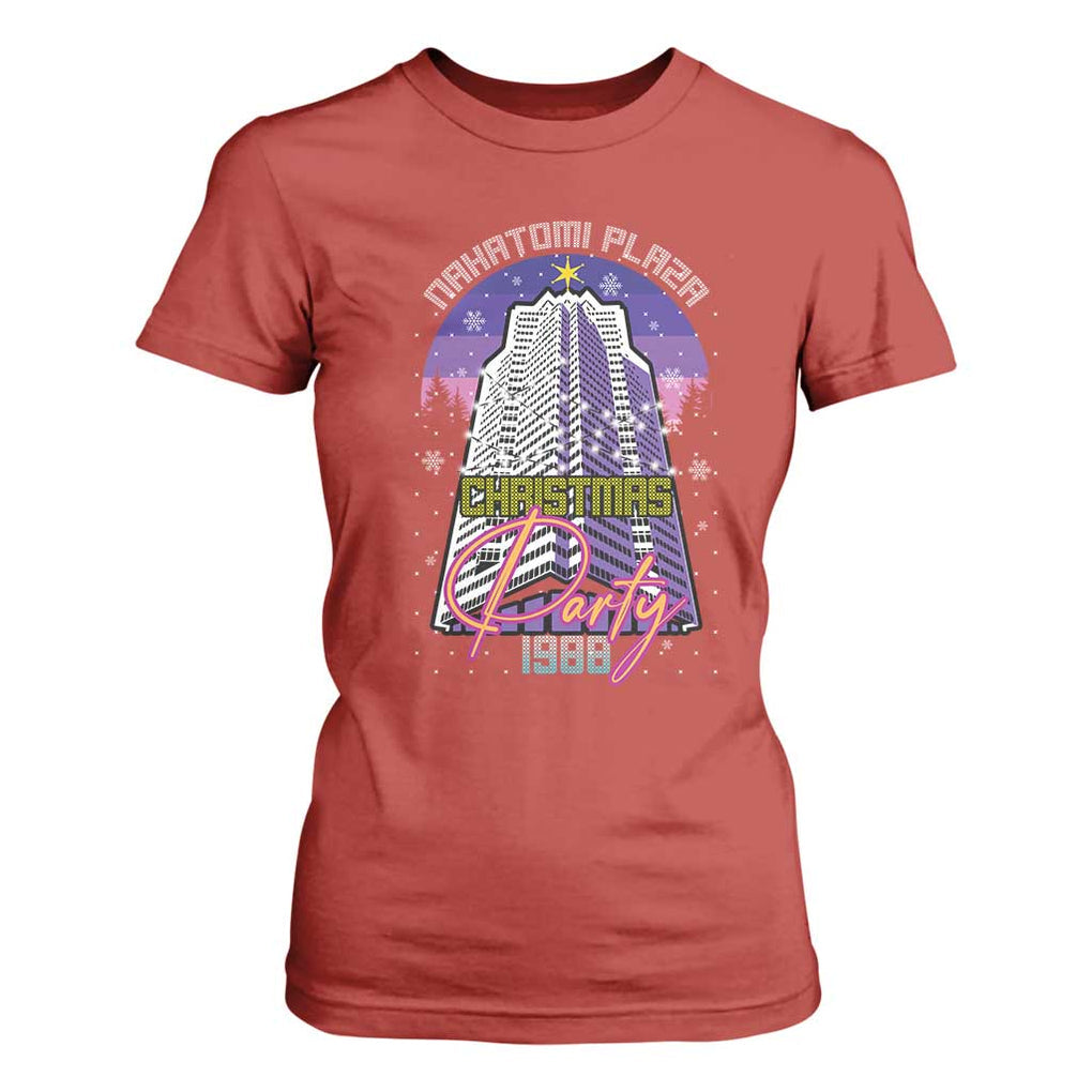 Nakatomi Plaza Christmas Party 1988 T Shirt For Women Funny 80's Movie Ugly Xmas Gift TS10 Red Print Your Wear