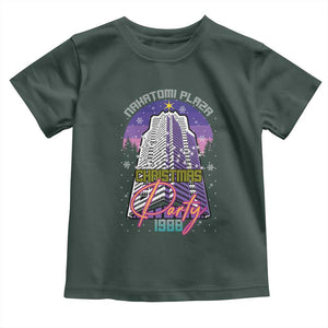 Nakatomi Plaza Christmas Party 1988 Toddler T Shirt Funny 80's Movie Ugly Xmas Gift TS10 Dark Forest Green Print Your Wear
