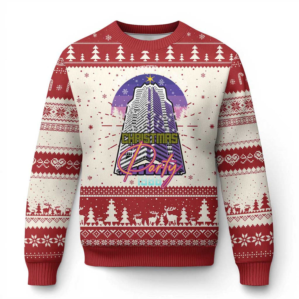 Nakatomi Plaza Xmas Party 1988 Ugly Christmas Sweater Funny 80's Movie Ugly Xmas Gift TS10 Red Print Your Wear