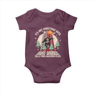 Christmas Nakatomi Plaza Baby Onesie Hans Gruber Xmas Party 2024 TS10 Maroon Print Your Wear