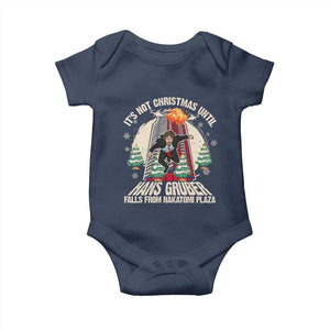 Christmas Nakatomi Plaza Baby Onesie Hans Gruber Xmas Party 2024 TS10 Navy Print Your Wear