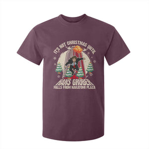 Christmas Nakatomi Plaza T Shirt For Kid Hans Gruber Xmas Party 2024 TS10 Maroon Print Your Wear