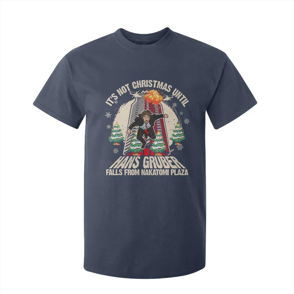 Christmas Nakatomi Plaza T Shirt For Kid Hans Gruber Xmas Party 2024 TS10 Navy Print Your Wear