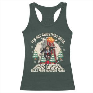 Christmas Nakatomi Plaza Racerback Tank Top Hans Gruber Xmas Party 2024 TS10 Dark Forest Green Print Your Wear