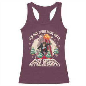 Christmas Nakatomi Plaza Racerback Tank Top Hans Gruber Xmas Party 2024 TS10 Maroon Print Your Wear