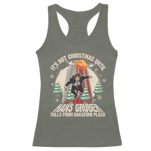 Christmas Nakatomi Plaza Racerback Tank Top Hans Gruber Xmas Party 2024 TS10 Military Green Print Your Wear