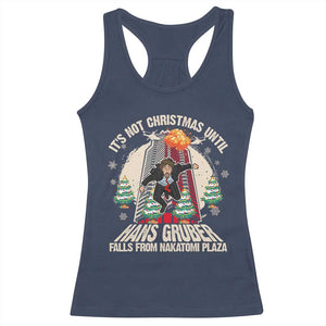 Christmas Nakatomi Plaza Racerback Tank Top Hans Gruber Xmas Party 2024 TS10 Navy Print Your Wear