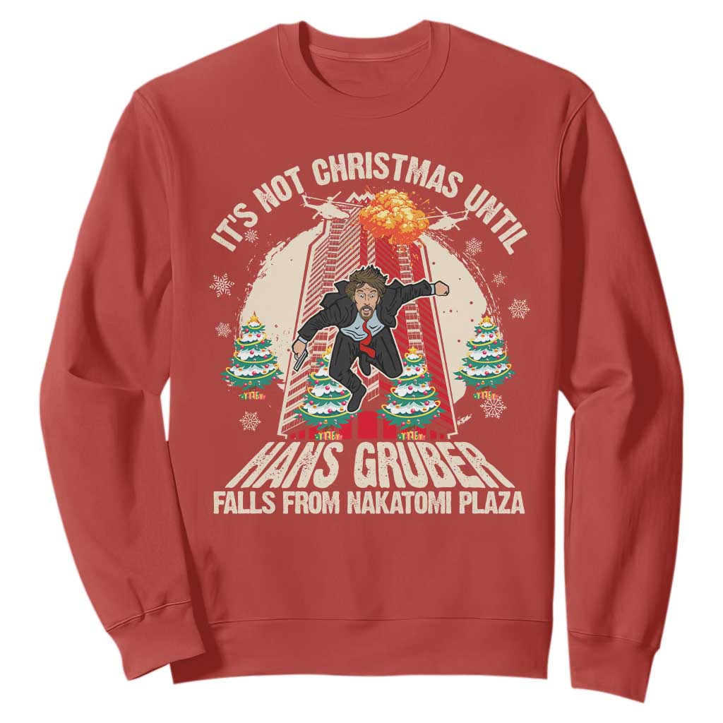 Christmas Nakatomi Plaza Sweatshirt Hans Gruber Xmas Party 2024 TS10 Red Print Your Wear