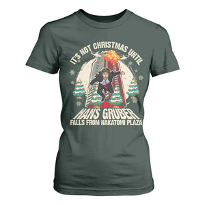 Christmas Nakatomi Plaza T Shirt For Women Hans Gruber Xmas Party 2024 TS10 Dark Forest Green Print Your Wear