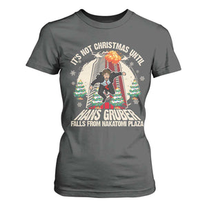 Christmas Nakatomi Plaza T Shirt For Women Hans Gruber Xmas Party 2024 TS10 Dark Heather Print Your Wear