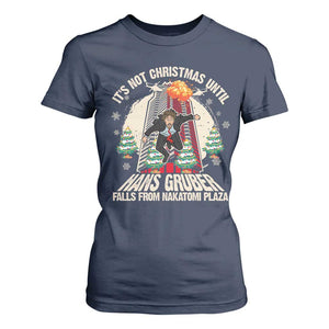 Christmas Nakatomi Plaza T Shirt For Women Hans Gruber Xmas Party 2024 TS10 Navy Print Your Wear