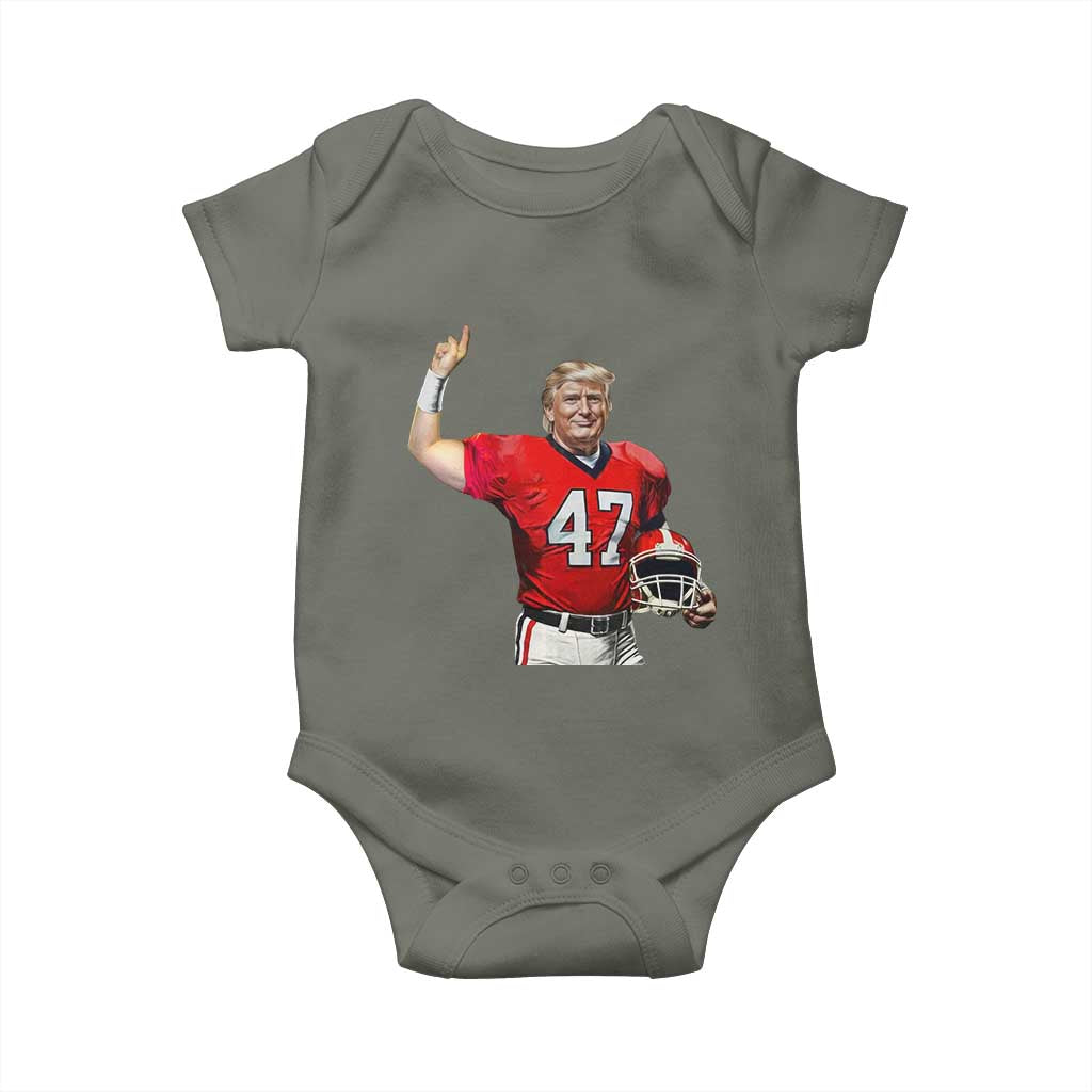 Trump Football Baby Onesie Vintage Sports Fan TS10 Military Green Print Your Wear