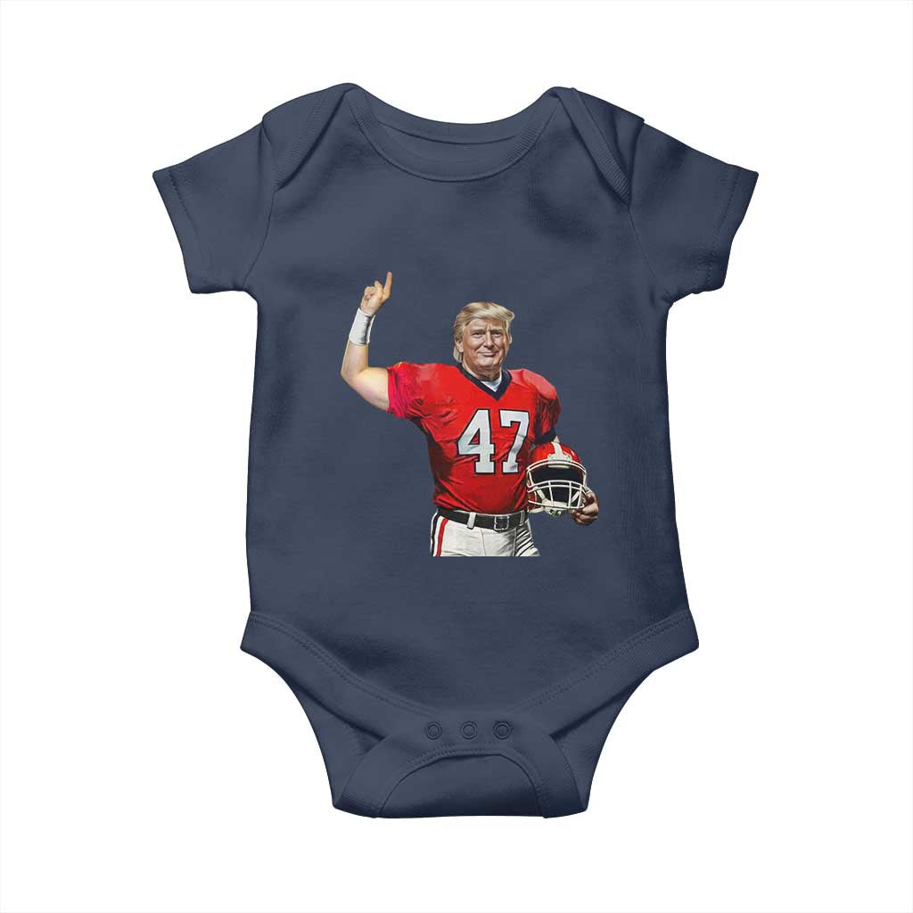 Trump Football Baby Onesie Vintage Sports Fan TS10 Navy Print Your Wear