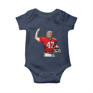 Trump Football Baby Onesie Vintage Sports Fan TS10 Navy Print Your Wear