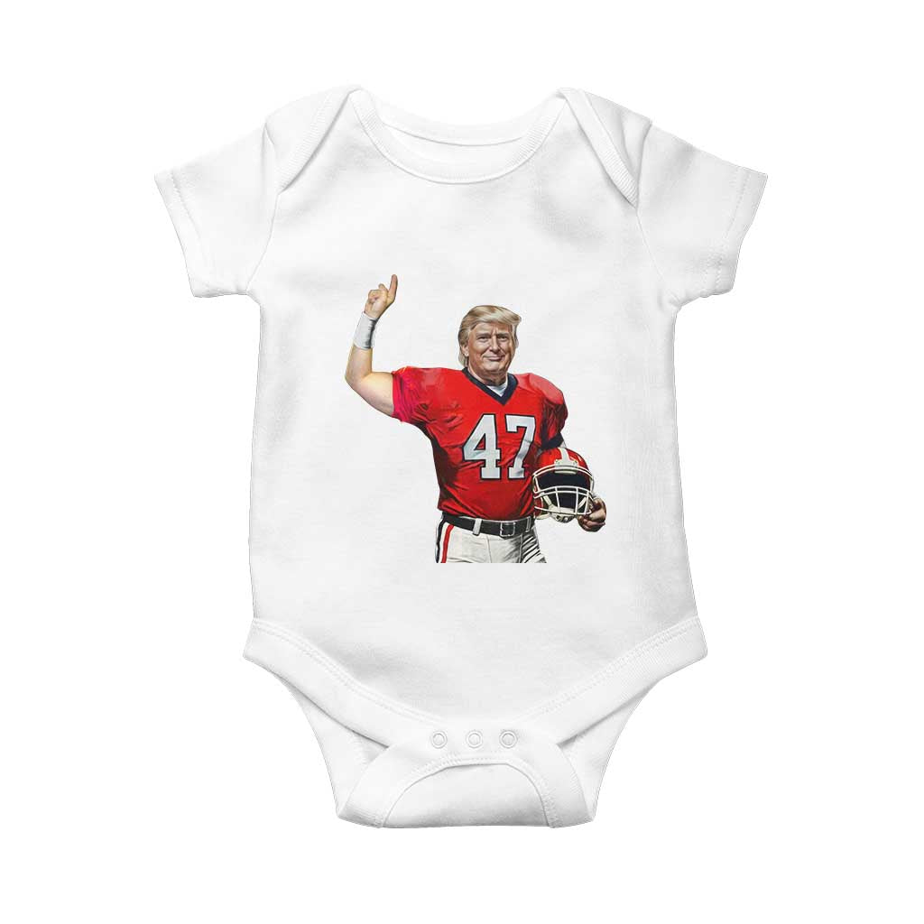 Trump Football Baby Onesie Vintage Sports Fan TS10 White Print Your Wear