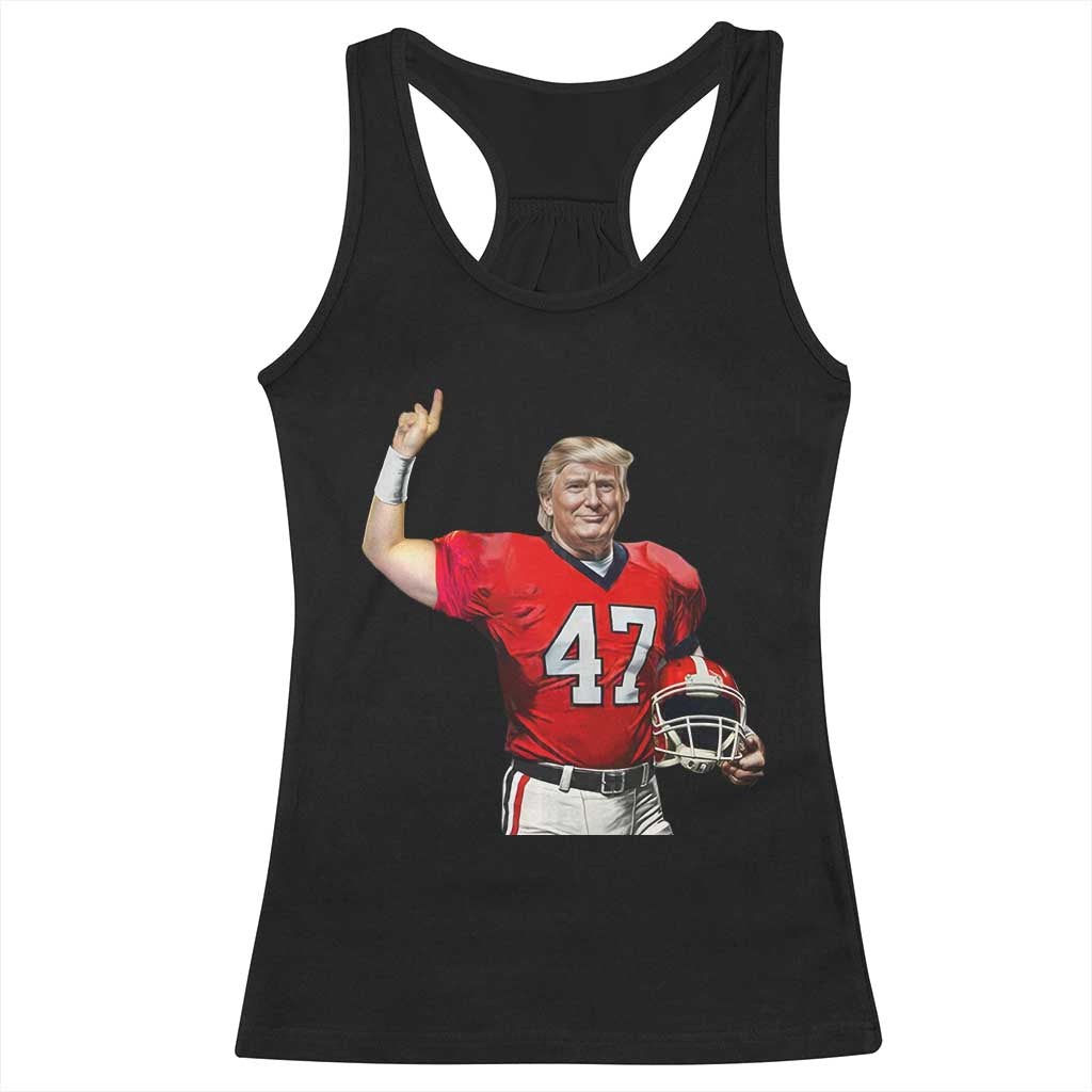 Trump Football Racerback Tank Top Vintage Sports Fan TS10 Black Print Your Wear