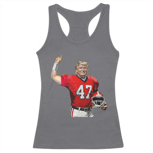 Trump Football Racerback Tank Top Vintage Sports Fan TS10 Charcoal Print Your Wear
