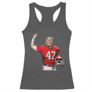 Trump Football Racerback Tank Top Vintage Sports Fan TS10 Dark Heather Print Your Wear