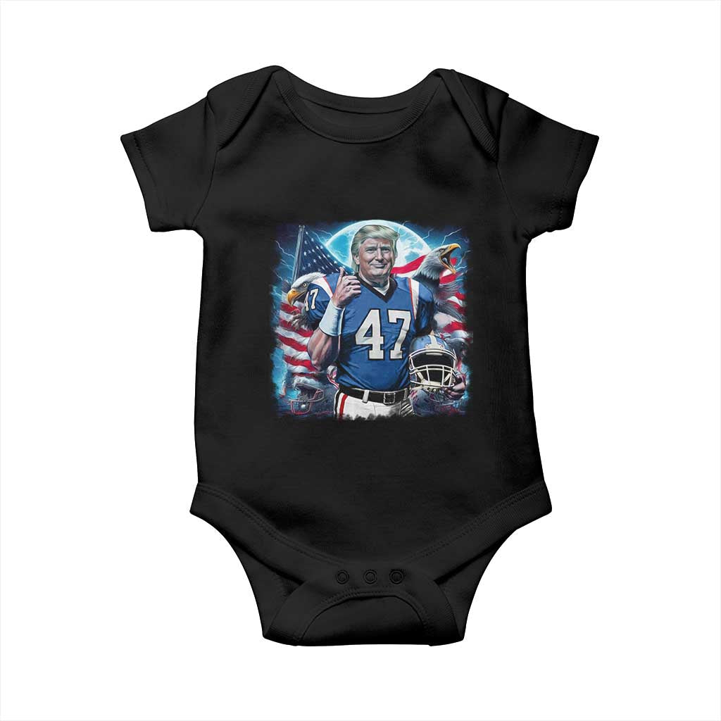 Trump Football Baby Onesie Vintage Sports Fan Game Day TS10 Black Print Your Wear
