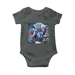 Trump Football Baby Onesie Vintage Sports Fan Game Day TS10 Dark Heather Print Your Wear