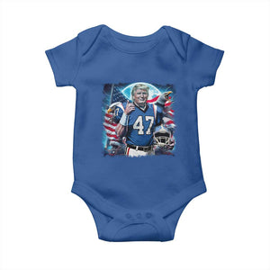 Trump Football Baby Onesie Vintage Sports Fan Game Day TS10 Royal Blue Print Your Wear