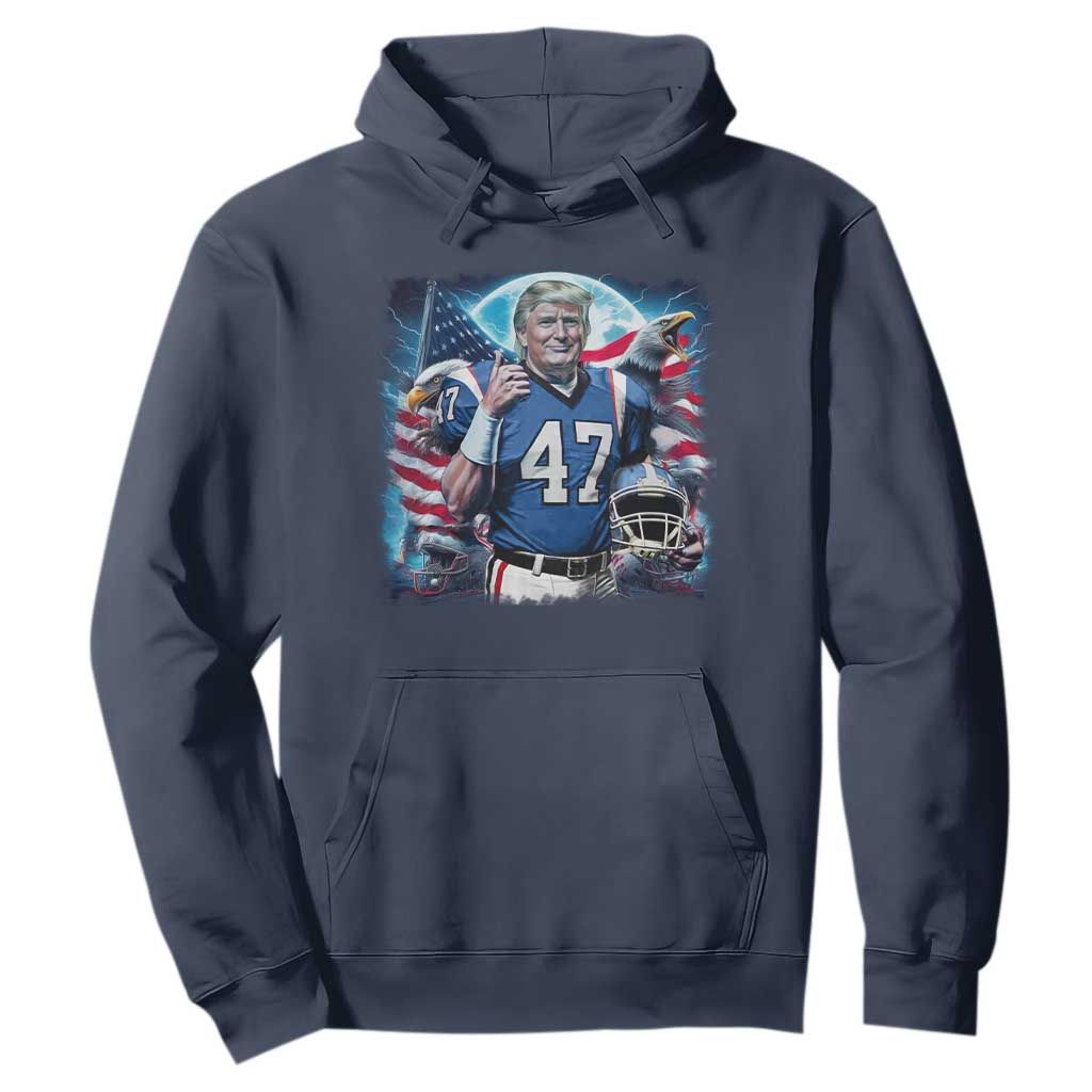 Trump Football Hoodie Vintage Sports Fan Game Day TS10 Navy Print Your Wear