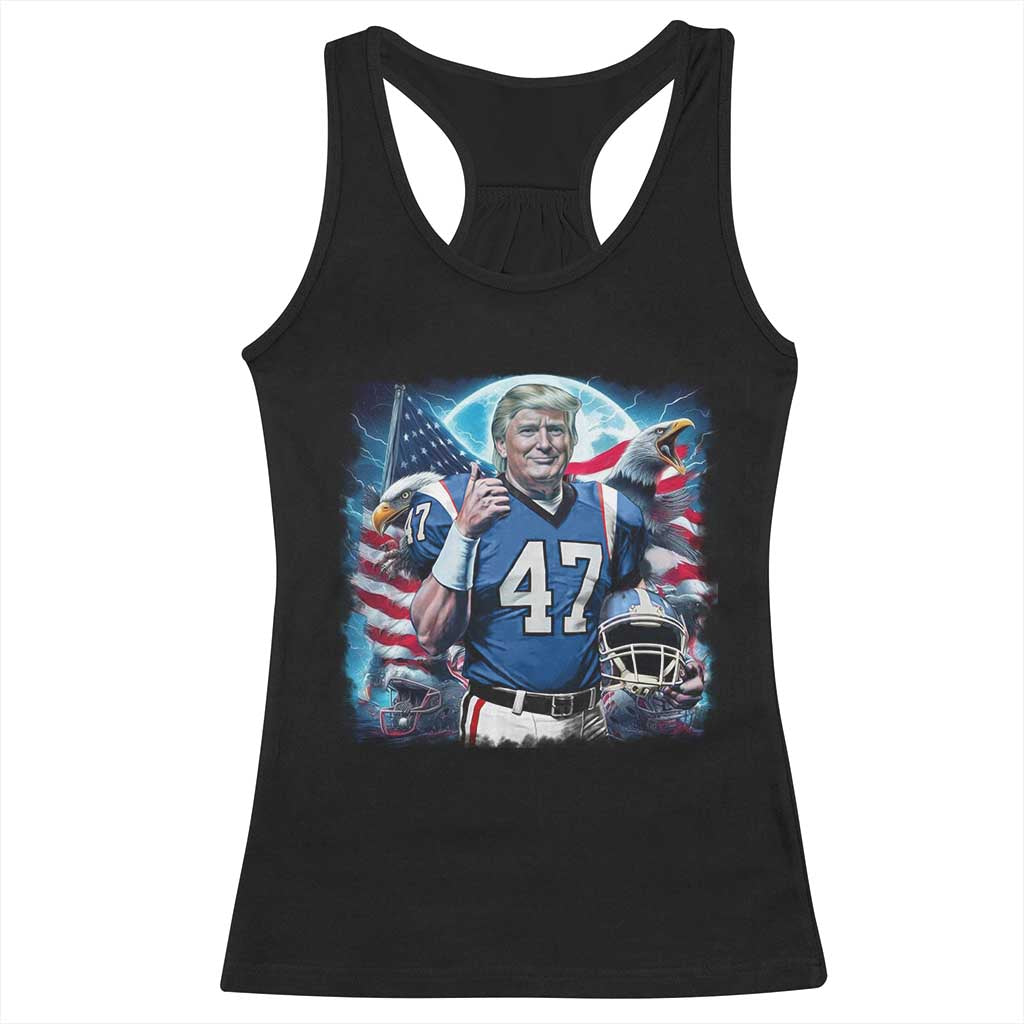 Trump Football Racerback Tank Top Vintage Sports Fan Game Day TS10 Black Print Your Wear
