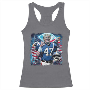 Trump Football Racerback Tank Top Vintage Sports Fan Game Day TS10 Charcoal Print Your Wear