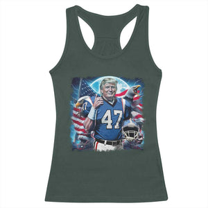 Trump Football Racerback Tank Top Vintage Sports Fan Game Day TS10 Dark Forest Green Print Your Wear