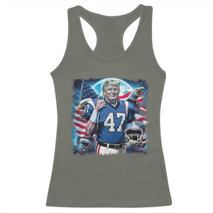 Trump Football Racerback Tank Top Vintage Sports Fan Game Day TS10 Military Green Print Your Wear