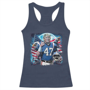 Trump Football Racerback Tank Top Vintage Sports Fan Game Day TS10 Navy Print Your Wear