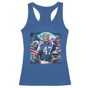 Trump Football Racerback Tank Top Vintage Sports Fan Game Day TS10 Royal Blue Print Your Wear