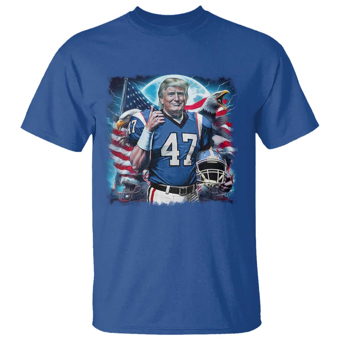 Trump Football T Shirt Vintage Sports Fan Game Day TS10 Royal Blue Print Your Wear