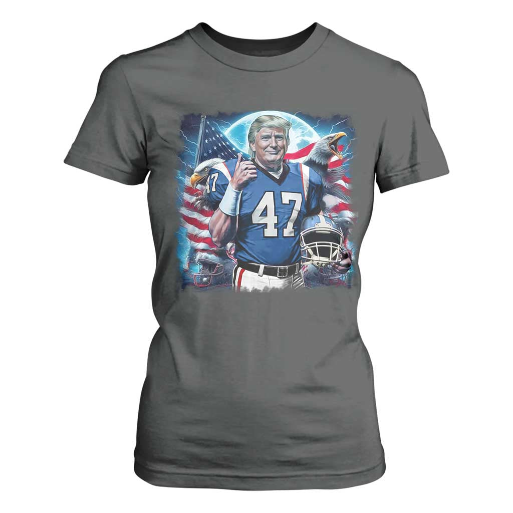 Trump Football T Shirt For Women Vintage Sports Fan Game Day TS10 Dark Heather Print Your Wear