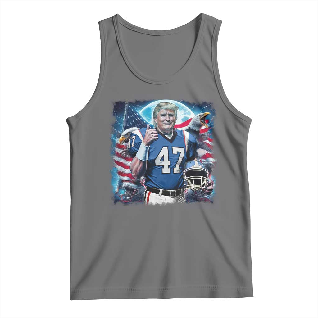 Trump Football Tank Top Vintage Sports Fan Game Day TS10 Black Heather Print Your Wear