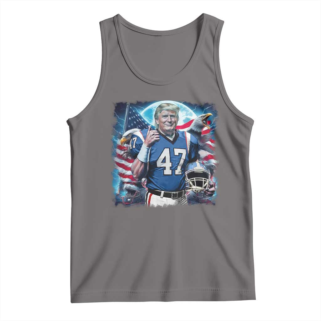 Trump Football Tank Top Vintage Sports Fan Game Day TS10 Deep Heather Print Your Wear