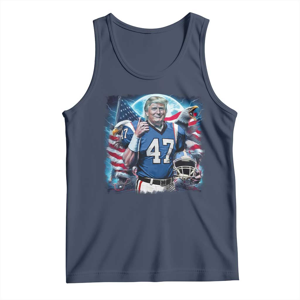 Trump Football Tank Top Vintage Sports Fan Game Day TS10 Navy Print Your Wear