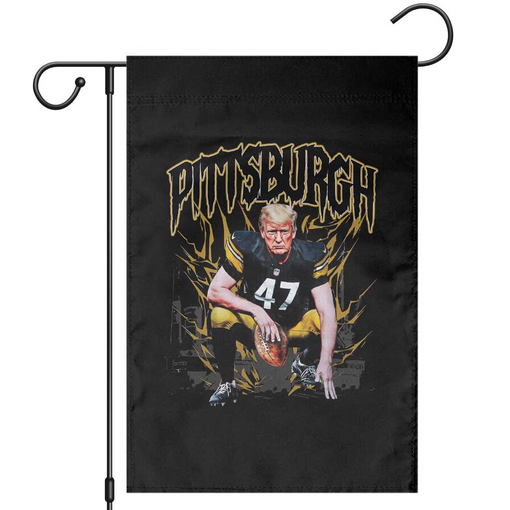Vintage Pittsburgh Garden Flag Retro Sports Fan Trump 47 Streetwear Bootleg TS10 Black Print Your Wear