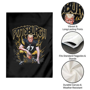 Vintage Pittsburgh Garden Flag Retro Sports Fan Trump 47 Streetwear Bootleg TS10 Print Your Wear