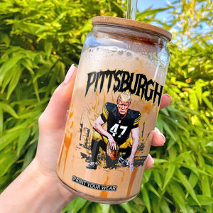 Vintage Pittsburgh Glass Can Retro Sports Fan Trump 47 Streetwear Bootleg TS10 Black Print Your Wear