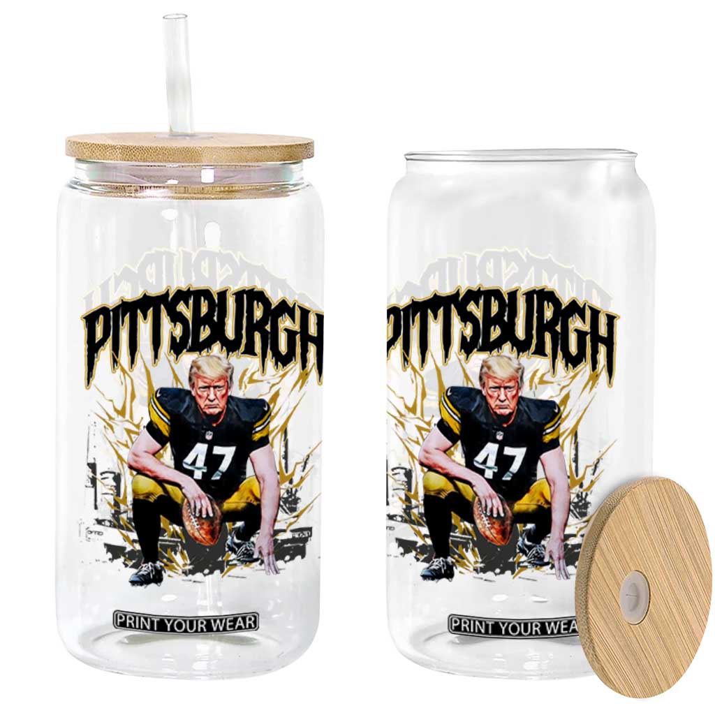 Vintage Pittsburgh Glass Can Retro Sports Fan Trump 47 Streetwear Bootleg TS10 Print Your Wear